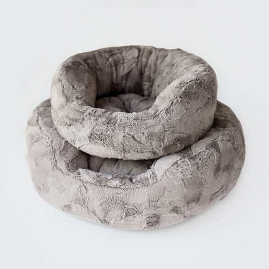 luxury small dog breed bed taupe