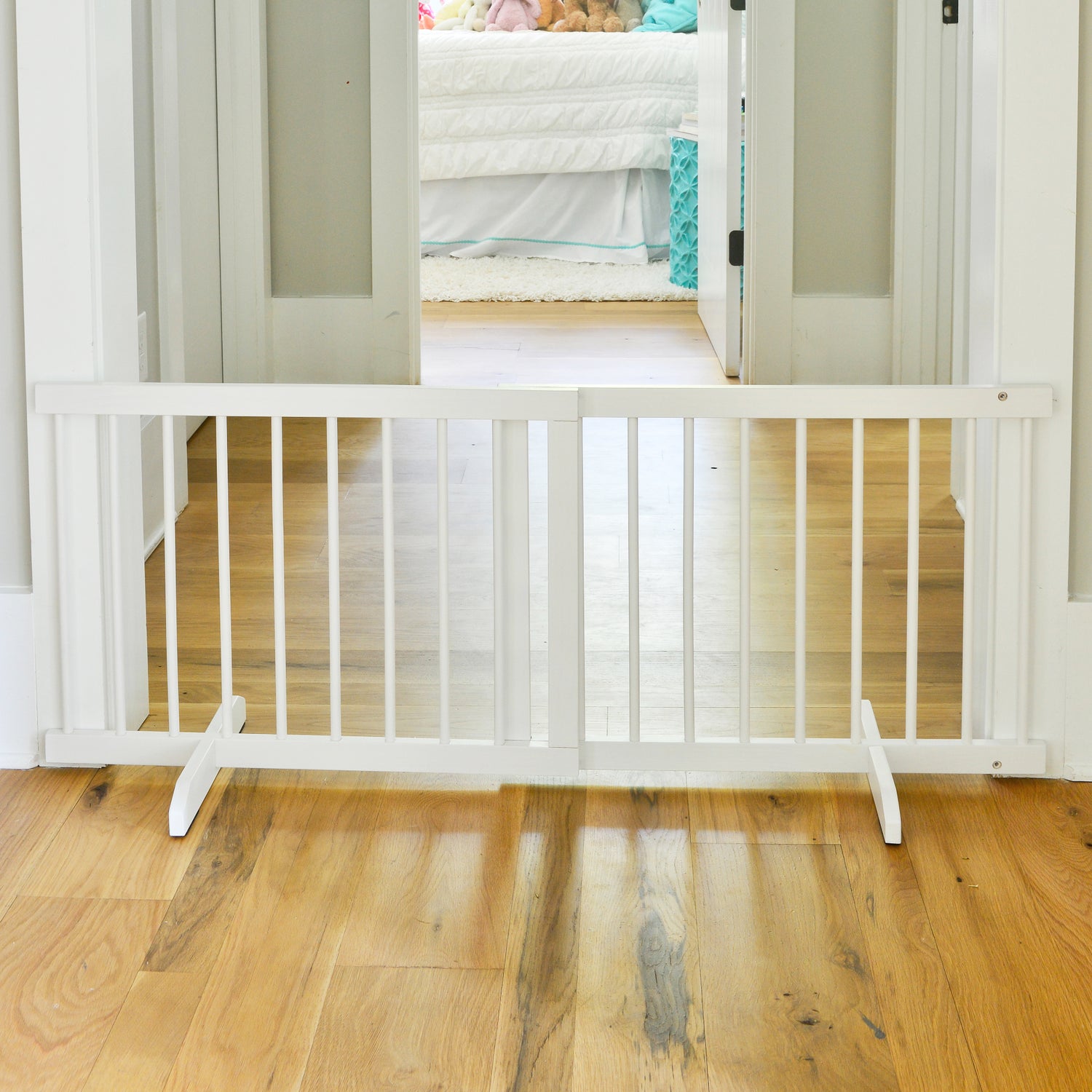 step over dog gate for small dogs in white