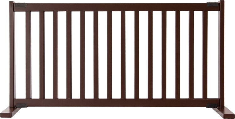 Amish Handcrafted 20" Tall Freestanding Pet Gate Large Mahogany