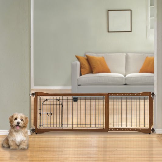 dual functioning dog gate in freestanding position
