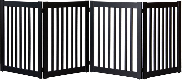 Amish Handcrafted 4 Panel Accordion Pet Gate Black