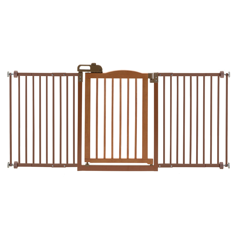pressure mounted dog gate with door