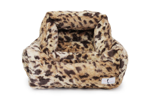king leopard luxury dog bed for small breeds