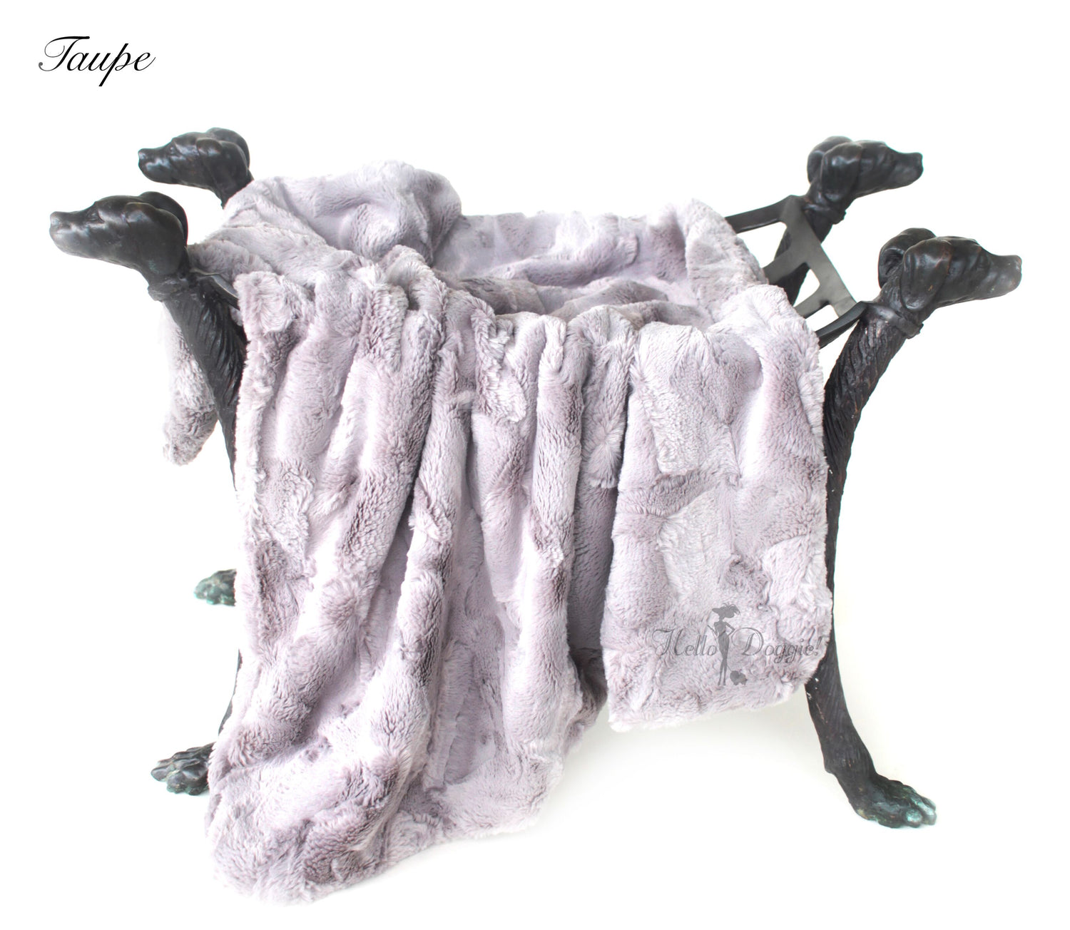 luxury dog blanket taupe color