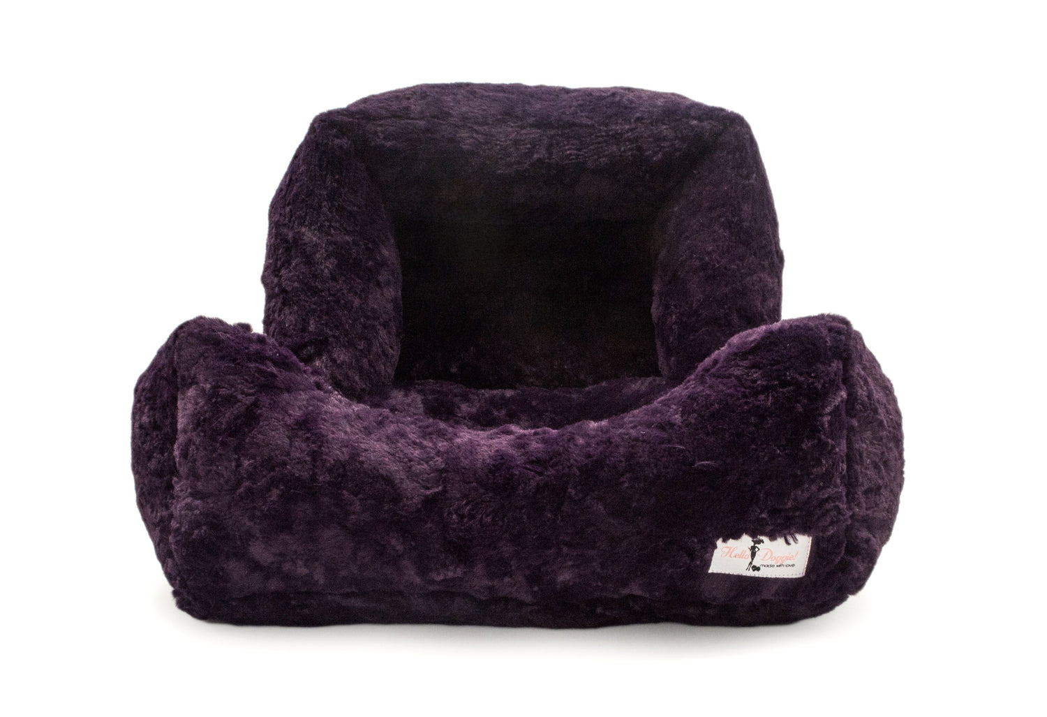 luxury soft dog bed purple color