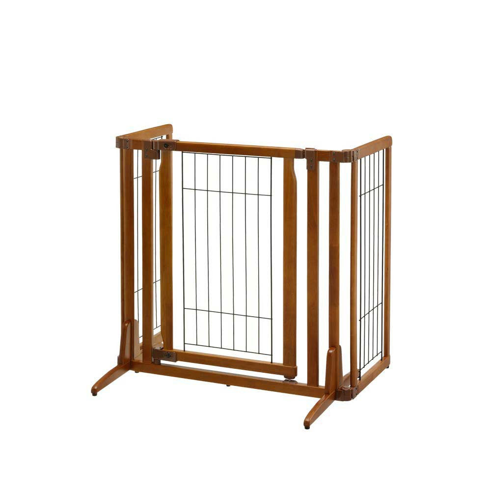 Richell USA Wide Premium Freestanding Dog Gate with sides folded in