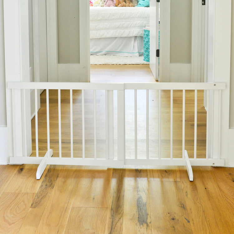 step over dog gate for small dogs in white