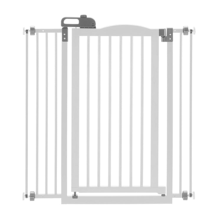 White Tall One-Touch Pet Gate
